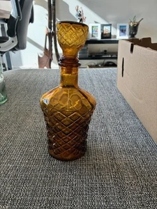 Vintage Amber Glass Decanter - 23cm - Bild 1 von 4