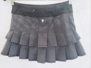 Iviva By Lululemon Sz 14 Girls Black Skort With Layered Back Pleates - Picture 1 of 13