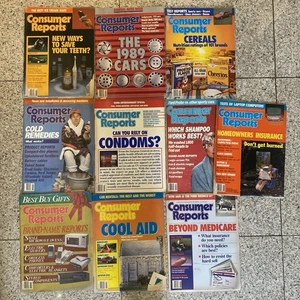 Lot of 10 Consumers Digest Magazine 1989 Issues Medicare Condoms Cars Cereals - Imagen 1 de 11
