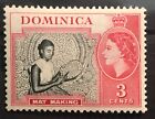 Dominica - 1954-62 Qeii 1/- 3C Black & Carmine Lmm Sg 144 Cv £7