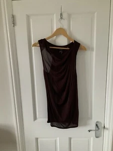 Ted Baker - Burgundy - Asymmetric Top - Size 2/Medium (BNWT) - Picture 1 of 4
