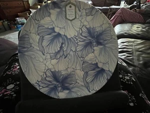 Intesa Home Blue Flowers Lotus Dinner Plate New Perfect - Picture 1 of 6