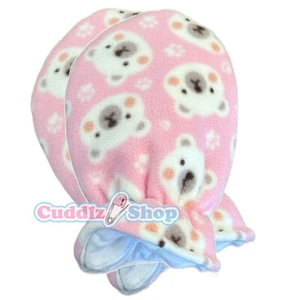 Guantes acolchados de lana de peluche rosa tamaño adulto Cuddlz - Imagen 1 de 1