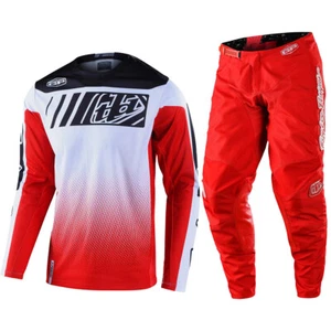 Troy Lee Designs GP MX Gear Set Icon Mono Red/White Men's Large / 34 NEW - Picture 1 of 6