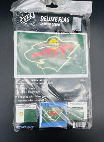 Minnesota Wild Deluxe Flag 3 x 5 Wincraft Polyester Outdoor Quality! Cover