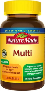 Nature Made Multivitamin mit Eisen, tägliche Ernährungsunterstützung, 130 Tabletten - Bild 1 von 5