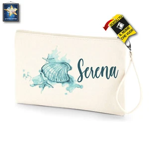 POCHETTE ASTUCCIO  NOME PERSONALIZZATO IDEA REGALO MARE CONCHIGLIA FESTA SUMMER - Picture 1 of 1
