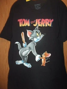 T-shirt CARTOON TOM n JERRY nera 2XL - Foto 1 di 1