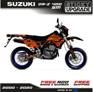Suzuki DRZ 400 SM 2000 - 2020 Graphics Stickers Decals Kit 7 Mil Free delivery - Picture 1 of 7