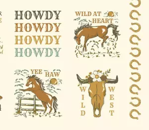 PONDEROSA PANEL Moda Fabric Stacy Hsu Western cowboy pillow quilt sew 20869-11 - Picture 1 of 3