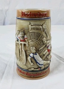 Olympische Spiele 1984 Los Angeles Budweiser Bierstein Krug Anheuser Busch Ceramarte - Bild 1 von 6