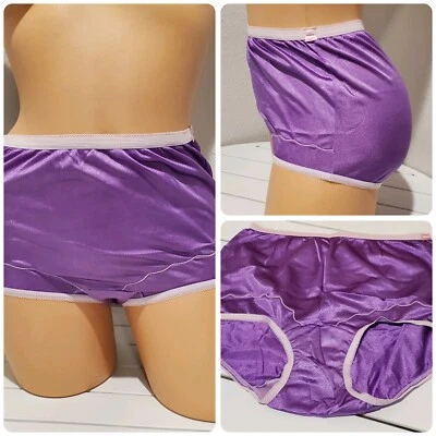 Panty Dixie Belle Granny Brillante Nylon Tricot Refuerzo Ancho 8/XL PÚRPURA Uva 719 Foto 1 de 4