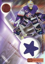 2001-02 UD Prospects CHL Hockey JERSEY #J-DB Dan Blackburn Kootenay