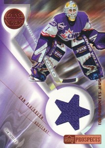 2001-02 UD Prospects CHL Hockey JERSEY #J-DB Dan Blackburn Kootenay