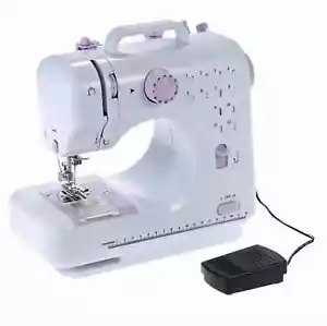 Electric Sewing Machine Portable Mini 12 Stitches Pedal Household for Beginner - Picture 1 of 11