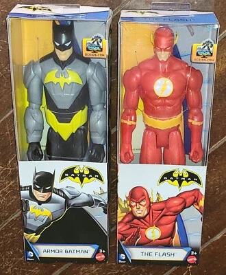 Figuras de ação Batman Unlimited 12": (2016) ARMOR BATMAN + THE FLASH! - Imagem 1 de 4