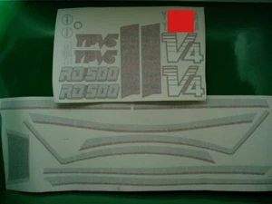 RD 500 MOTORRAD SCHWARZ UND ROT SERIE AUFKLEBER SERIES STICKERS - Bild 1 von 1