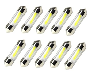 10x 31mm Techo COB LED Lámpara Interior Iluminación Matrícula 12V Blanco 6000K - Imagen 1 de 4