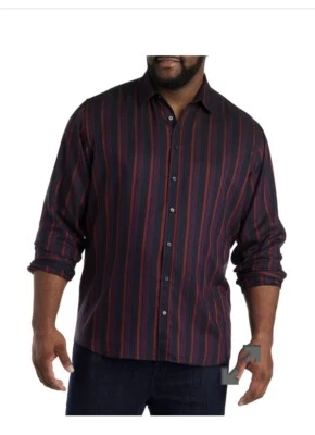 Men's Long-Sleeve XL shirt HUGO BOSS Black Blue Maroon Stripe Slim fit - Image 1 of 4