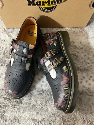 DR. MARTENS 8065 DECAYED ROSES NAPPA MARY JANE SHOES MSRP$190 CUTE & CHIC - Image 1 of 4