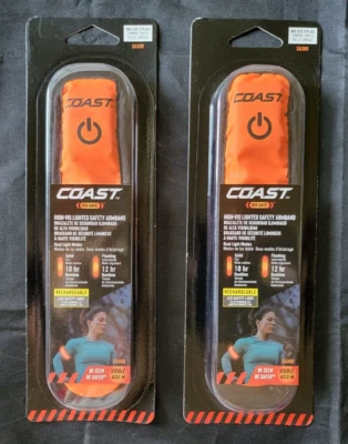 Coast Hi-Visibility Rechargeable Safety Armband 2 Pack - Image 1 of 2