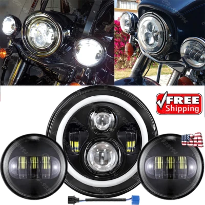 Luces de paso de faros LED de 7" para Harley-Davidson Electra Glide Ultra Classic Foto 1 de 4