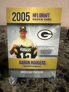 2005 GOLD PLATINUM LIMITED EDITION PACKERS AARON RODGERS NFL DRAFT RC MT HOT!! - Picture 1 of 2