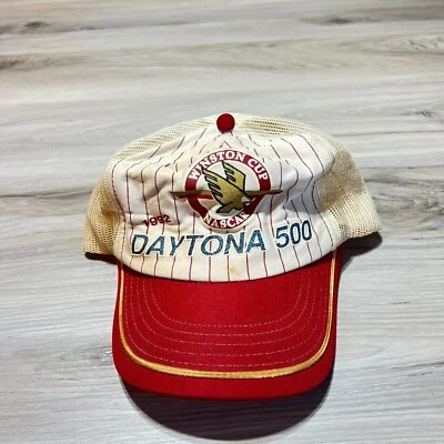 复古 Winston Cup Daytona 500 1992 Snap Back 帽子条纹 90 年代复古 — 第 1/3 张图片