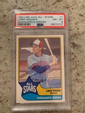 1989 Cmc AAA All- Star Larry Walker Indianapolis Indians PSA 8 NM-Mint HOF