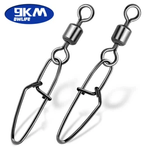 Fishing Swivels with Snaps 50~100Pcs Interlock Snap Swivel Stainless Steel Snaps - Picture 1 of 20