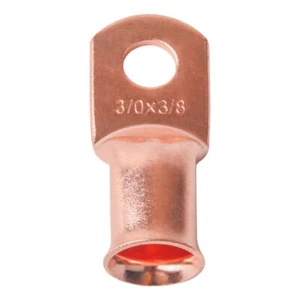 5x 3/0 Ga AWG 3/8" Stud Ring Cable Lug Crimp Copper Terminals Power Ground Wire - Picture 1 of 4