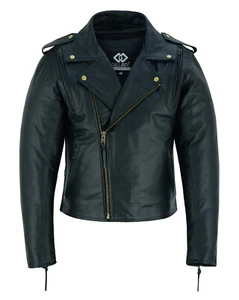 Chaqueta de cuero de motociclista ventilada premium Cool Rider para hombre con doble forro - Imagen 1 de 4