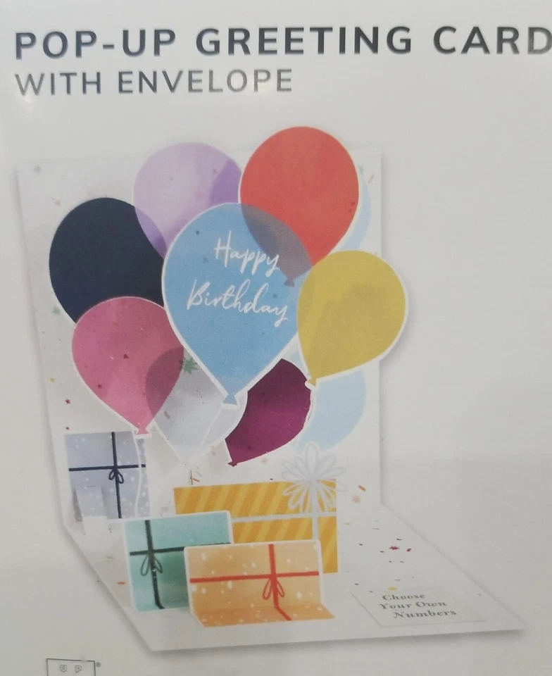 Age Specific Birthday 3D Pop-Up Greeting Card With Envelope - Image 1 of 4