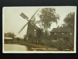 Norfolk STALHAM Hunslett Old Windmill c1915 RP Postcard - Picture 1 of 2