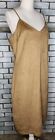 Nwt No Boundaries Junior?S Sleeveless Faux Suede Slip Dress Sz Xl Toasted Brown