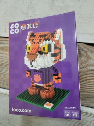 NEW ~ FOCO The Tiger Clemson Tigers BRXLZ Mascot Tiger 715pc Age 12+ Cover