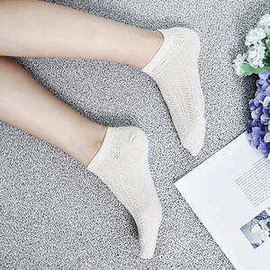 Lote de 5 pares de calcetines de tobillo tejidos para mujer hechos en corea - Imagen 1 de 11
