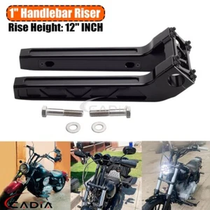 Elevador de manillar estilo club de 1" retroceso para Harley Touring Dyna Softail Sportster - Imagen 1 de 8