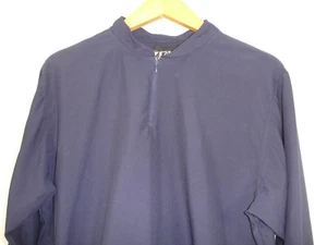 Zero Restriction Women L Long Sleeve Quarter Zip Dark Blue Windbreaker Made USA - Picture 1 of 5