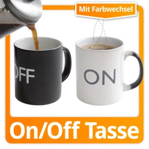 On/Off Tasse Thermo Kaffeetasse Kaffeebecher Coffee Mug - Farbwechsel heiß/kalt - Bild 1 von 2