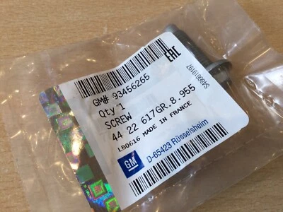 GENUINE VAUXHALL VIVARO CLUTCH SLAVE CYLINDER TO TRANSMISSION M8 SCREW  93456265 - Image 1 of 2