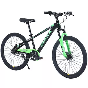24 Inch Single Speed Mountain Bike for Boys and Girls Age 9-12 Years, Green - Picture 1 of 6