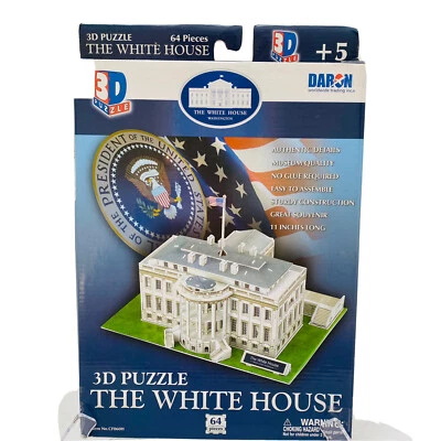 NEW 64 Piece 11" 3D Puzzle Model Kit - The White House  Authentic Details Easy - Image 1 of 4