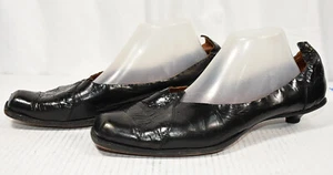 CYDWOQ Vintage Hand Sculped in USA Leather Low Heel Pumps Kitten Heels Sz 42 12 - Picture 1 of 6
