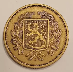 Finland *5 Markkaa *1935* Aluminum-Bronze *condition 1+*RARE Coin*b* - Picture 1 of 2