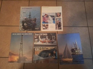 Lotto di 5 relazioni annuali Sun Oil Co 1964-1973 - Foto 1 di 6