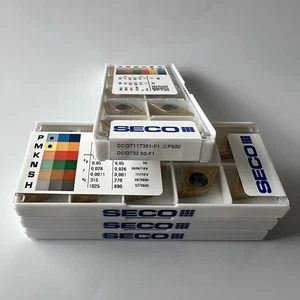 SECO / DCGT11T301-F1,CP500 / Original genuine CNC alloy blade 10 Pcs - Picture 1 of 5