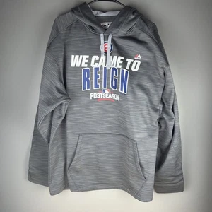 Größe XL Majestic Chicago Cubs "We Came to Reign" 2016 Postseason Hoodie Herren - Bild 1 von 7