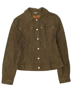 MAX & CO. Womens Crop Denim Jacket IT 38 XS Brown Cotton BL19 - Picture 1 of 3