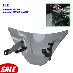 For Yamaha MT-07 Y-AMT Wind Shield Screen Windscreen Deflectors w/ Mount Bracket - Picture 1 of 24